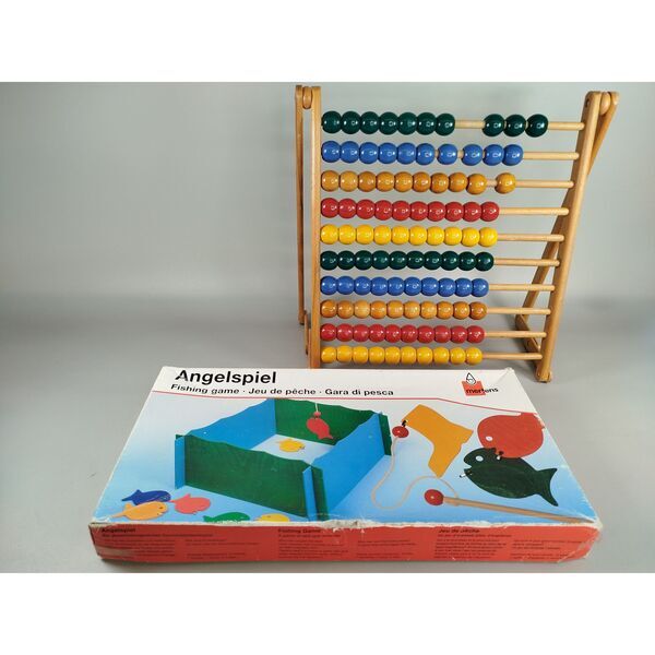 Holzspielzeug Set Abakus & Angelspiel | večbarven 1