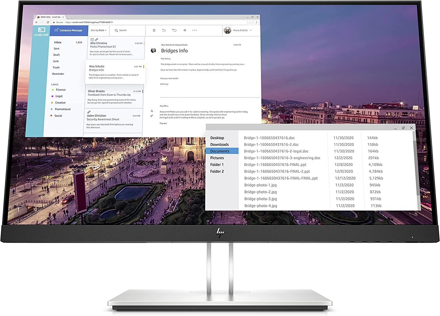HP E23 G4 | 23" | Zwart/Zilver