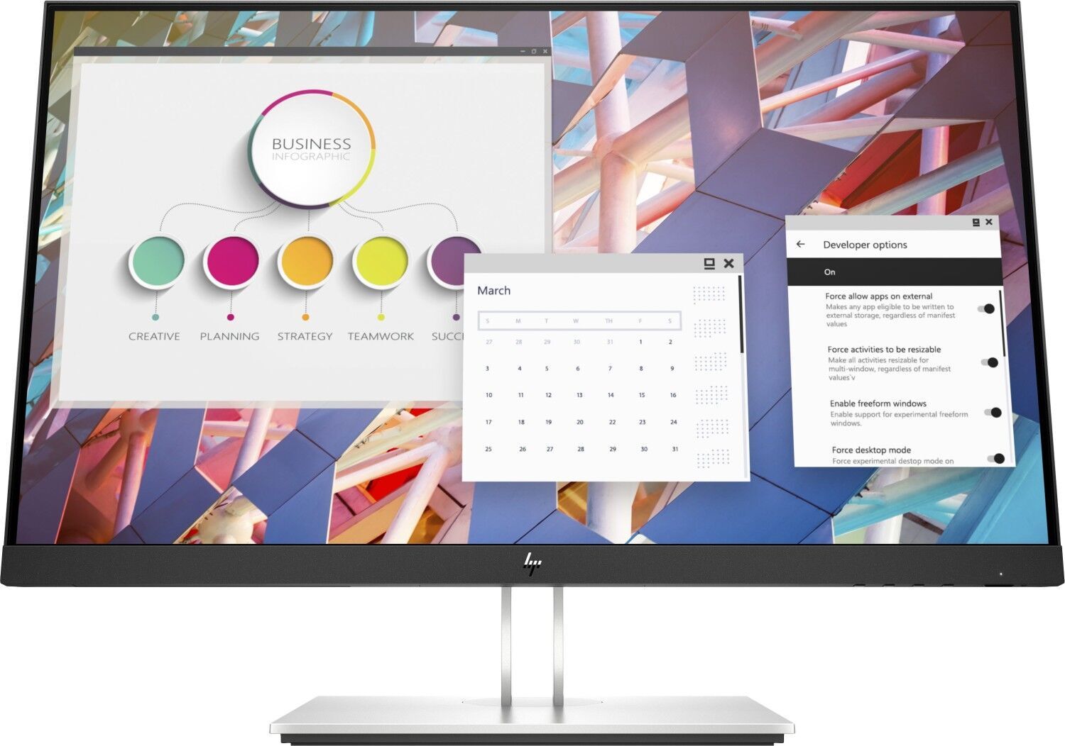 HP E24 G4 24" inkl. Standfuß Schwarz/Silber