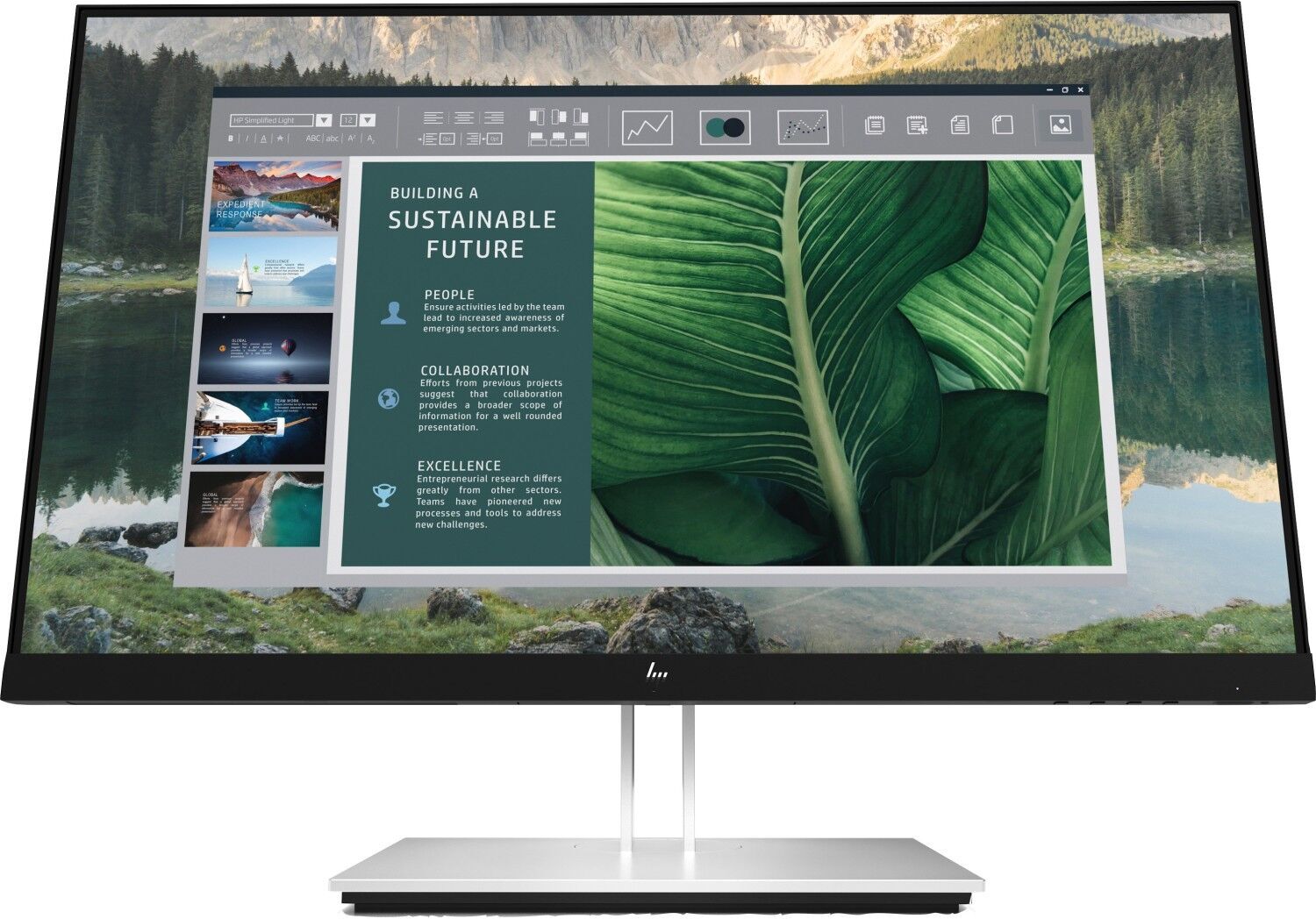 HP E24u G4 23.8" inkl. Standfuß Schwarz/Silber