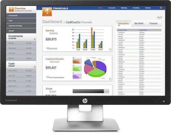 HP EliteDisplay E232 | 23" | Zwart