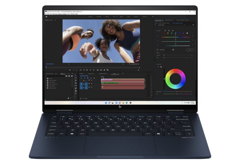 HP Envy x360 14-fc | Core Ultra 5 125U | 14" | 16 GB | 512 GB SSD | 2880 x 1800 | Backlit keyboard | black | Win 11 Home | DE 1