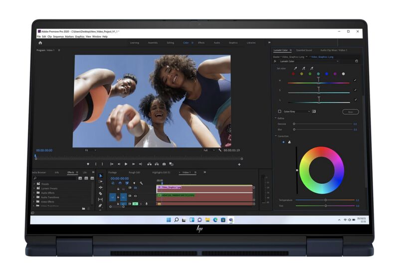 HP Envy x360 14-fc | Core Ultra 5 125U | 14" | 16 GB | 512 GB SSD | 2880 x 1800 | Rétroéclairage du clavier | noir | Win 11 Home | DE 4