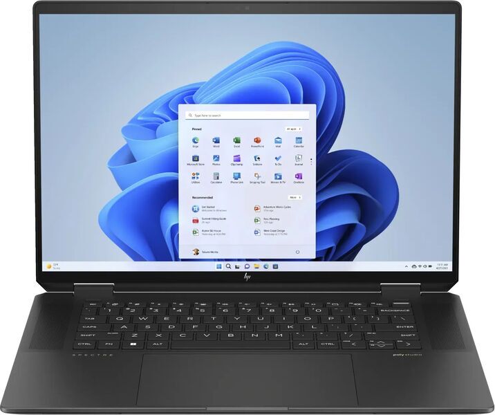 HP Spectre x360 2-in-1 16-aa0 | Core Ultra 7 155H | 16" | 16 GB | 1 TB SSD | 2880 x 1800 | FP | Stylus | RTX 4050 | black | Win 11 Home | US, image 1 of 6
