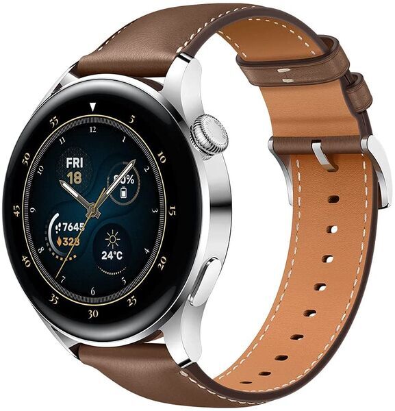 Huawei Watch 3 Classic (2021) | sølv | brun