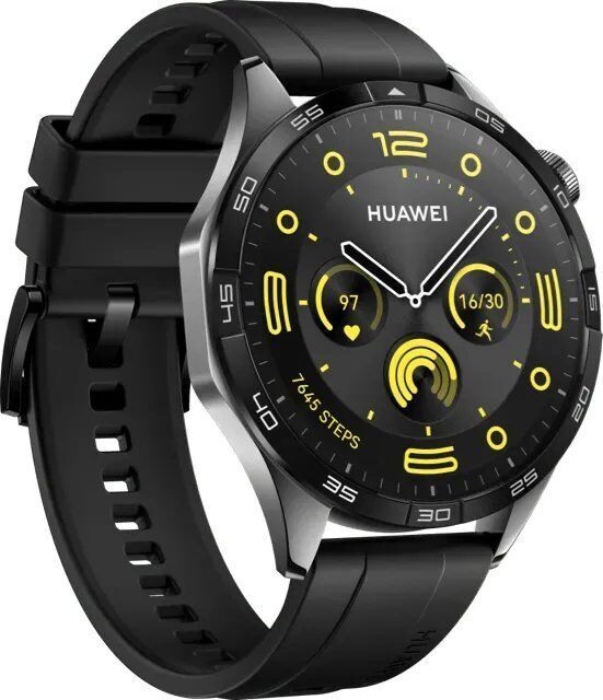 Huawei Watch GT 4 46 mm (2023) | zilver | zwart