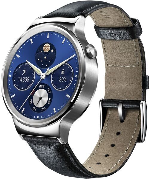 Huawei Watch W1 (2015) | stříbrná | kožený řemínek
