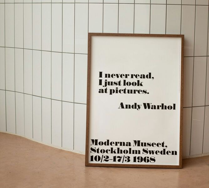 I never read - Andy Warhol 70 x 100 cm | Weiß, image 2 of 4