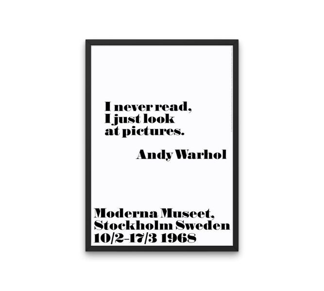 I never read - Andy Warhol 70 x 100 cm | Weiß, image 3 of 4