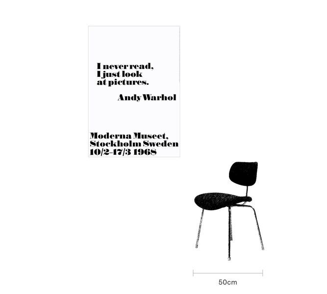 I never read - Andy Warhol 70 x 100 cm | Weiß, image 4 of 4