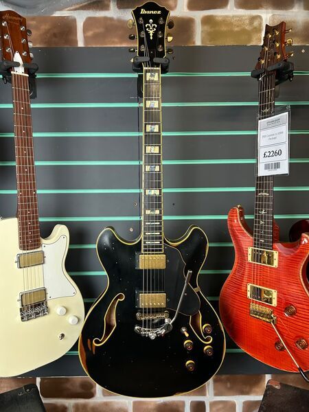 Ibanez ASV-100-DG Black Low Gloss 2016 Semi-Hollow Electric Guitar | Black Gloss, image 2 of 5