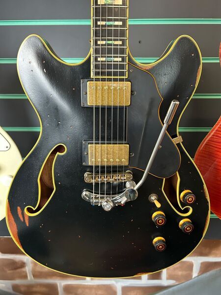 Ibanez ASV-100-DG Black Low Gloss 2016 Semi-Hollow Electric Guitar | Black Gloss, image 4 of 5