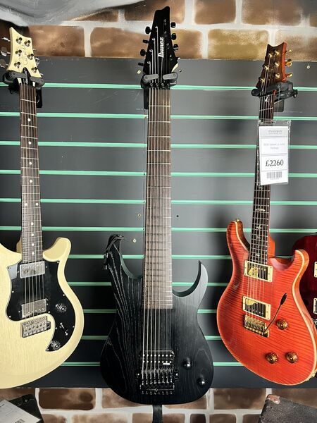 Ibanez M80M Weathered Black 2014 Meshuggah Signature 8 String Electric Guitar | black, image 2 of 5