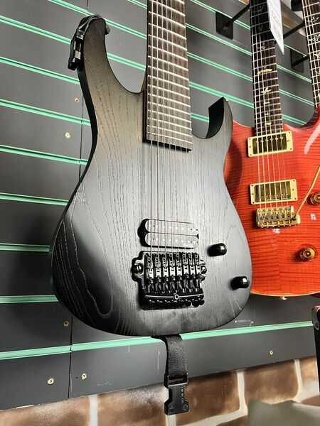 Ibanez M80M Weathered Black 2014 Meshuggah Signature 8 String Electric Guitar | black, image 3 of 5