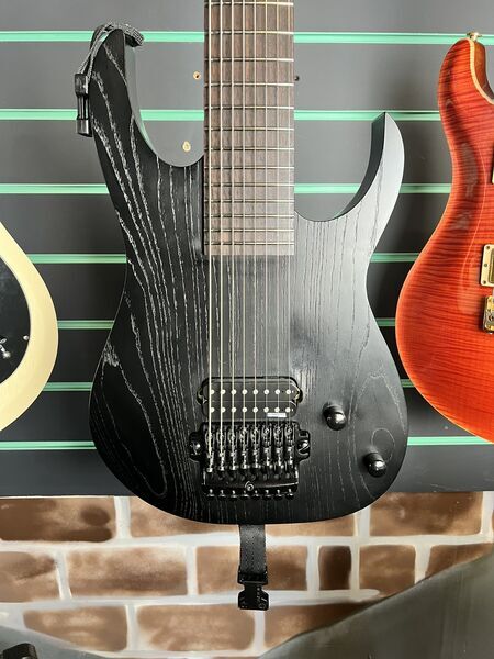 Ibanez M80M Weathered Black 2014 Meshuggah Signature 8 String Electric Guitar | black, image 4 of 5