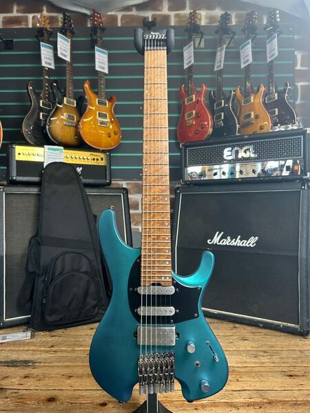 Ibanez Q547 Blue Chameleon 2023 Headless 7-String Electric Guitar | blue, image 1 of 5