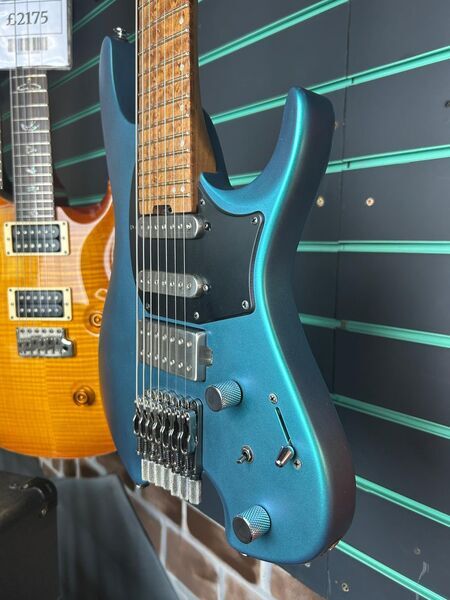 Ibanez Q547 Blue Chameleon 2023 Headless 7-String Electric Guitar | blue, image 5 of 5