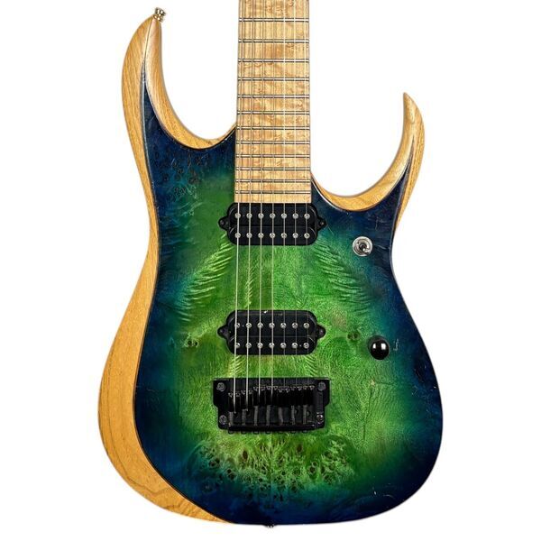 Ibanez RGDIX6MPB Iron Label 2018 - Surreal Blue Burst | blue burst, image 1 of 5
