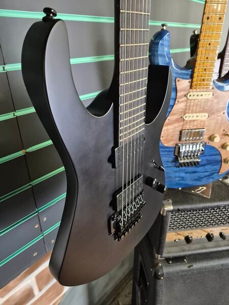 Ibanez RGRB720 Iron Label Black Flat 2024 7-String Electric Guitar | black, image 3 of 5