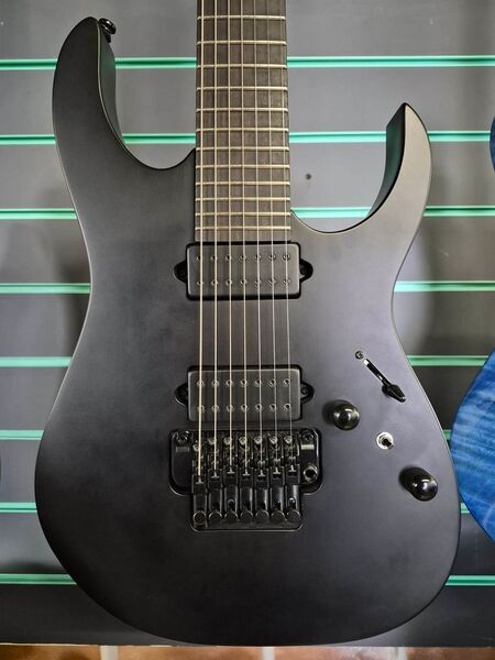Ibanez RGRB720 Iron Label Black Flat 2024 7-String Electric Guitar | black, image 4 of 5