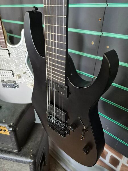 Ibanez RGRB720 Iron Label Black Flat 2024 7-String Electric Guitar | black, image 5 of 5