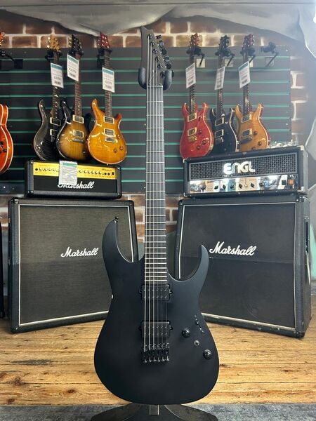 Ibanez RGRTB621 Iron Label Black Flat 2022 Electric Guitar | black, image 1 of 5