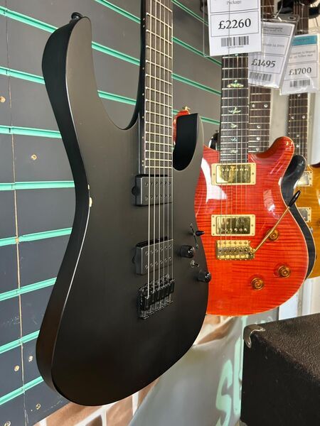 Ibanez RGRTB621 Iron Label Black Flat 2022 Electric Guitar | black, image 3 of 5