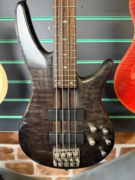 Ibanez Sound Gear SR900FM Transparent Black Flat 2006 Elektrinė bosinė gitara | juoda, image 4 of 5