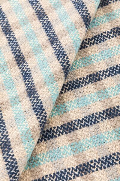 Ibiza Plaid Decke Baumwolle Nachhaltig | blau, image 3 of 4