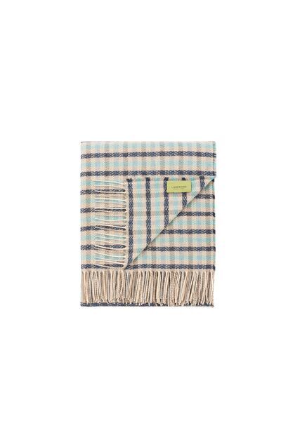 Ibiza plaid ceiling cotton sustainable | blue, image 1 of 5