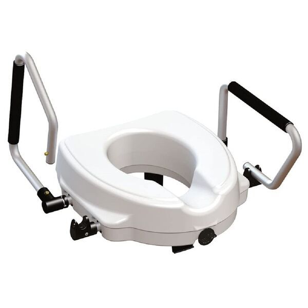 Identites Toilettensitzerhöhung mit Armlehnen | white 1