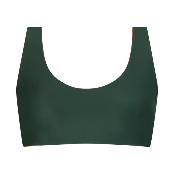 INASKA - Wendbares Bikini Top PURE | dunkelgrün | Größe L