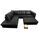 Indivi corner sofa with relaxation module & stool Salto-leather | black, thumbnail 3 of 4