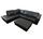 Indivi corner sofa with relaxation module & stool Salto-leather | black, thumbnail 4 of 4