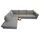 Indivi sofa left chaise longue Napoli-fabric 2250 silver gray | grey, thumbnail 1 of 4