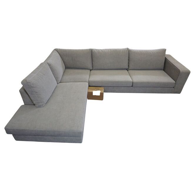 Indivi sofa left chaise longue Napoli-fabric 2250 silver gray | grey, image 1 of 4