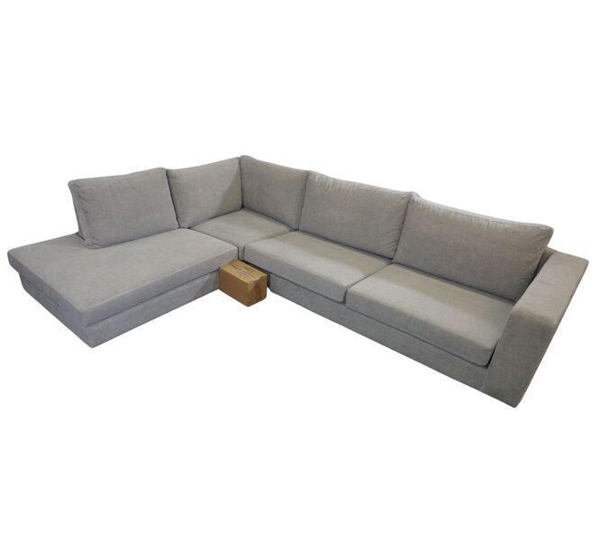 Indivi sofa left chaise longue Napoli-fabric 2250 silver gray | grey, image 2 of 4