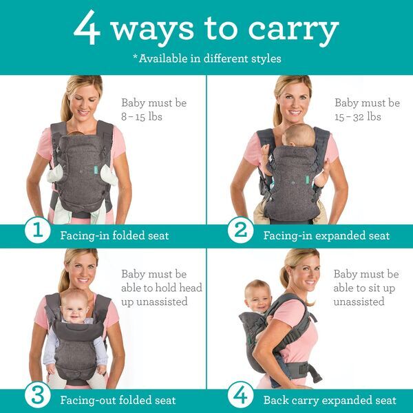 Infantino Flip Advanced 4-in-1 Babytrage | večbarven 2