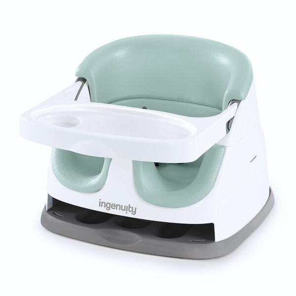 Ingenuity 2-in-1 booster seat | white/blue, image 1 of 3