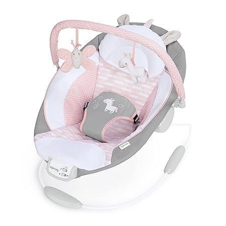 Ingenuity Flora the Unicorn Babywippe | rosa 1