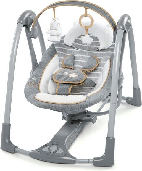 Ingenuity Swing ‘n’ Go Bella tragbarer Schaukelsitz | grau 1