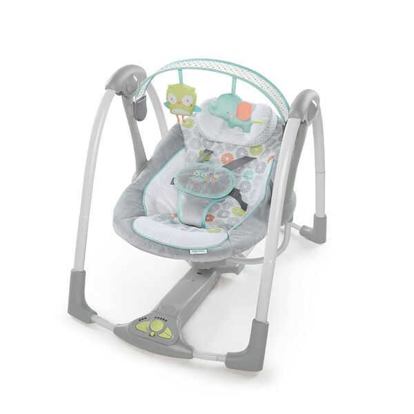 Ingenuity Swing'n Go Hugs & Hoots Babywippe | grau 1