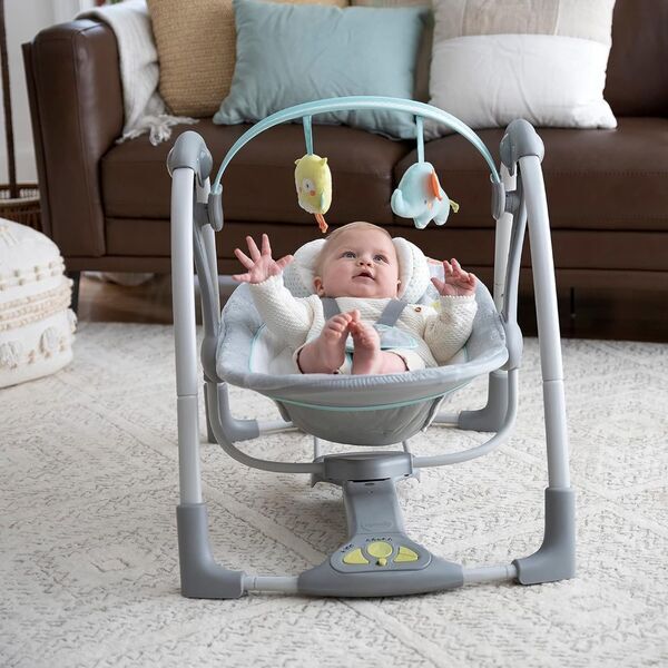 Ingenuity Swing'n Go Hugs & Hoots Babywippe | grau 2