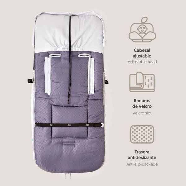 Interbaby Universal Winterfußsack Mickey | white/grey 3