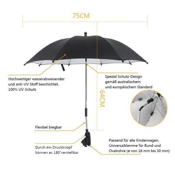 Intipal Universal Kinderwagenschirm | beige 3