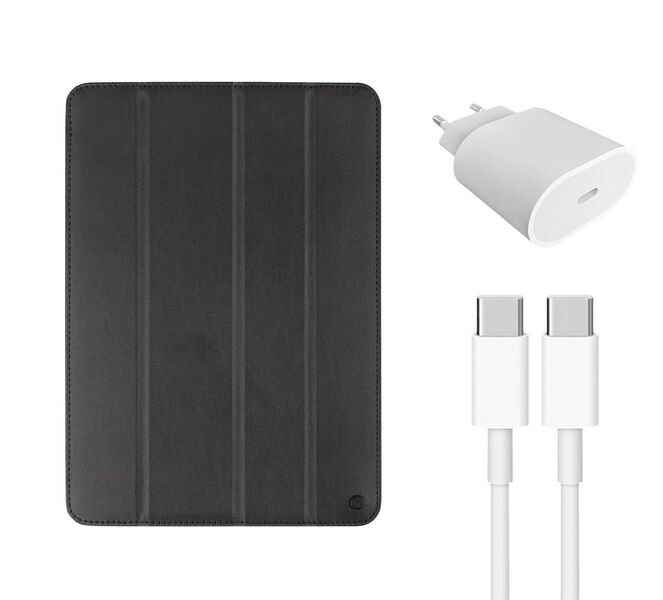 Schnellladegerät (20W) & Kabel (USB-C) & iPad-Schutzhülle | iPad 10.9" | schwarz 1