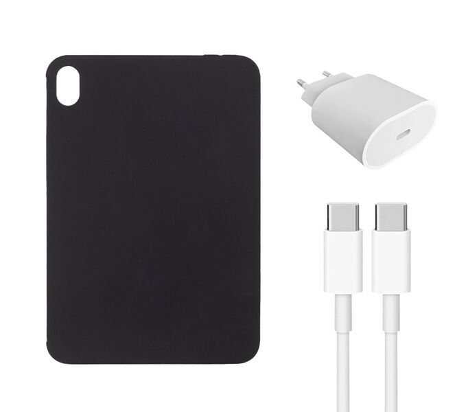 Szybka ładowarka (20 W) i kabel (USB-C) oraz etui ochronne na iPada | iPad Mini 8.3" | czarny, image 1 of 1