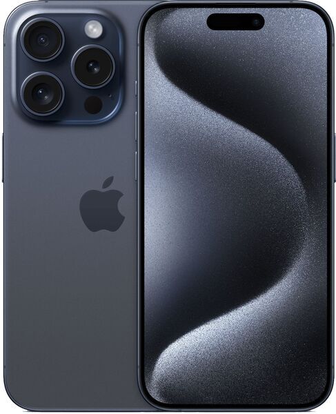 iPhone 15 Pro | 256 GB | Dual-SIM (2 x eSIM) | blåt titanium | nyt batteri