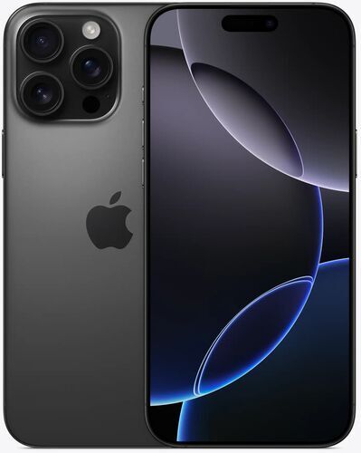Som Ny: iPhone 16 Pro Max | 1 TB | Dual-SIM | svart titan