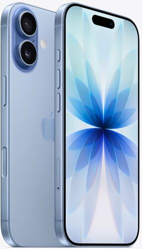 Refurbished iPhone 17 in Mist Blue